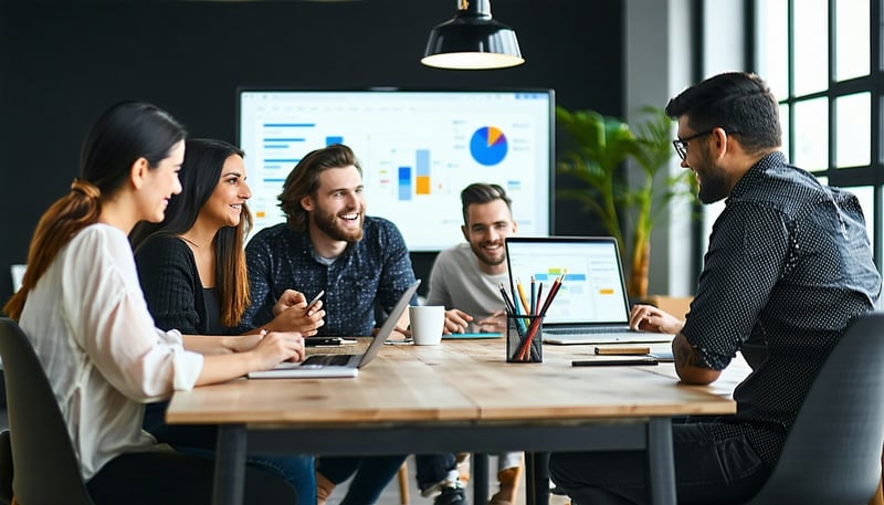 Ananta Solution team collaborating on web app development and digital marketing projects Ananta Solution team collaborating on web app development and digital marketing projects