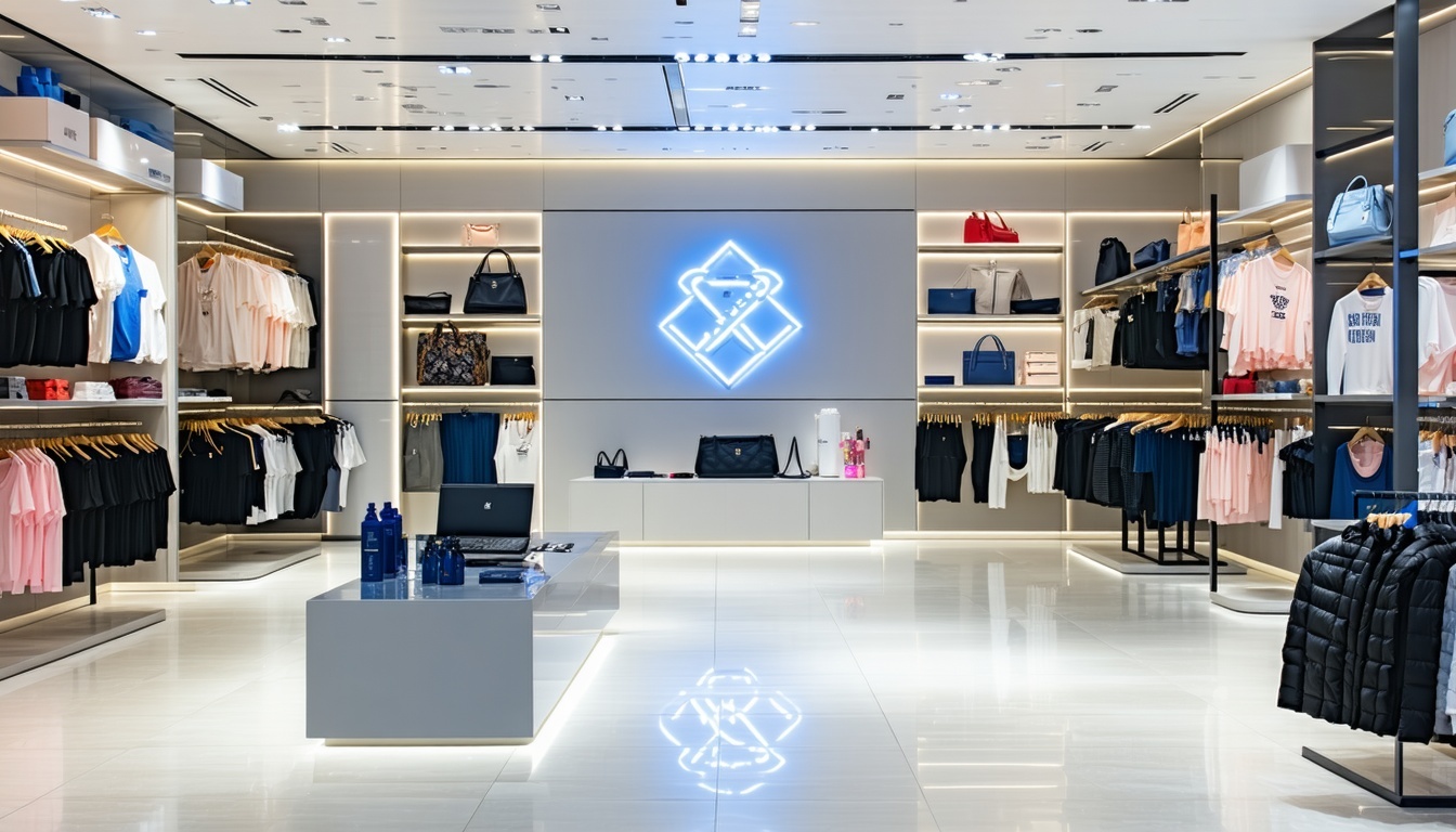 Logo of a dynamic retail brand